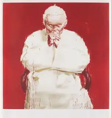 Pape Jean-Paul II, from Iĉones by Yan Pei-ming, 2005, Lithograph in colours, on BFK Rives paper, with full margins,, offered Jan 2015