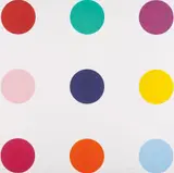Tryptophan, from Woodcut Spots by Damien Hirst, 2010, Woodcut in colours, on Somerset White textured paper, the full sheet,, sold Jan 2015