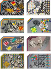 Pneumatics by Peter Phillips, 1968, The complete portfolio of eight screenprints in colours, some with collage, on shaped card, with full margins, with acco, offered Jan 2015