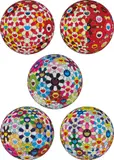 Flowerball – Goldfish Colors (3D); Flowerball Red (3D) The Magic Flute; Flowerball Blood (3-D) VII; Flower Ball (3D) Kindergarten; Flowerball Cosmos (3D) by Takashi Murakami, 2010-11, Five offset lithographs in colours, on smooth wove paper, the full sheets,, sold Jan 2015