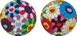Flower Dumpling; and Flower Ball (Algae Ball) by Takashi Murakami, 2013, Two offset lithographs in colours, on smooth wove paper, the full sheets,, sold Jan 2015