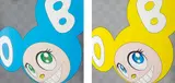 And then and then and then and then and then (Aqua Blue); and And then and then and then and then and then (Yellow) by Takashi Murakami, 2011, Two offset lithographs in colours, on smooth wove paper, the full sheets,, sold Jan 2015