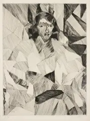 Yvonne D. de face by Jacques Villon, 1913, Drypoint, on Arches paper, with full margins (deckle on all sides), a fine impression with burr throughout,, offered Jun 2015