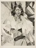 Jacques Villon, Yvonne D. de face, 1913, Drypoint, on Arches paper, with full margins (deckle on all sides), a fine impression with burr throughout,