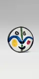 Visage no. 0 (Face no. 0) by Pablo Picasso, 1963, White earthenware plate painted in colours, with brushed glaze,, sold Jun 2015