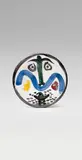 Visage no. 130 (Face no. 130) by Pablo Picasso, 1963, White earthenware plate painted in colours, with brushed glaze,, sold Jun 2015