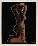 Grand nu dansant (Large Nude Dancing) by Pablo Picasso, 1962, Linocut in colours, on Arches paper, with full margins,, sold Jun 2015
