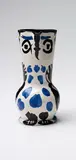 Petit pichet de hibou (Small Owl Pitcher) by Pablo Picasso, 1955, White earthenware turned pitcher painted in colours with brushed glaze,, sold Jun 2015