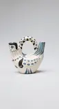 Pablo Picasso, Pichet espagnol (Spanish Pitcher), 1954, White earthenware turned vase painted in colours, with knife engraving and partial brushed glaze,
