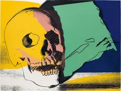 Skull by Andy Warhol, 1976, Screenprint in colours, on Strathmore Bristol paper, the full sheet,, sold Jun 2015