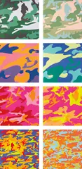 Andy Warhol, Camouflage, 1987, The complete set of eight screenprints in colours (some fluorescent), on Lenox Museum Board, the full sheets,