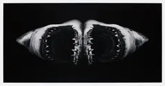 Double Shark by Robert Longo, 2010-2014, Archival pigment print, on Epson hot-pressed paper, with full margins,, offered Jun 2015