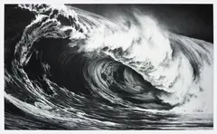 Godzilla by Robert Longo, 2005, Archival pigment print, on Epson hot-pressed paper, with full margins,, sold Jun 2015