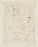 Pablo Picasso, Le Couple (The Couple), 1951, Etching, on chine on wove paper, with full margins,