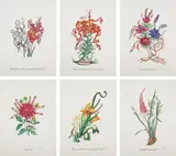 Surrealistic Flowers: six plates by Salvador Dalí, 1972, Six heliogravures in colours with script, on Arches paper, with full margins,, sold Jun 2015