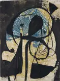 Joan Miró, La Commedia dell'Arte VIII, Etching with aquatint in colours, on Arches paper, the full sheet,