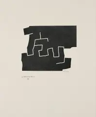 Uztarri by Eduardo Chillida, 1974, Woodcut, on Arches paper, with full margins,, offered Jun 2015