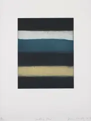Landline Blue by Sean Scully, 2014, Etching with aquatint, spit bite and sugar-lift in colours, on wove paper,, sold Jun 2015