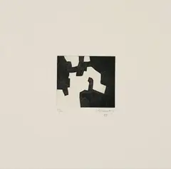 Elkar III by Eduardo Chillida, 1969, Etching with aquatint, on chine on Chiffon de Mandeure paper, with full margins,, offered Jun 2015