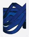 Pierre Soulages, Composition, from The Official Arts Portfolio of the XXIVth Olympiad, Seoul, Korea, 1988, Screenprint in blue, on wove paper, with full margins,