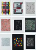 Anni Albers, Connections, 1925/1983, The complete set of nine screenprints in colours, on Cartiere Miliani of Fabriano Umbria Italia paper, with full margins, with an introduction From the Line to the Texture by the publisher,