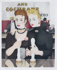 Bronze by Gold by Richard Hamilton, 1985-87, Soft-ground etching, lift-ground aquatint, engraving, scraper and burnisher in colours, on Rives paper, with full margin, sold Jun 2015
