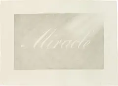 Miracle by Ed Ruscha, 1999, Lithograph, on John Koller HMP cream paper, with full margins,, sold Jun 2015