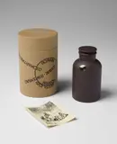 Joseph Beuys, Mirror Piece, from Mirrors of the Mind, 1975, Lacquered flask, with mirror-finished interior, containing iodine crystals, with accompanying card How to explain the iodine bottle to the Hares , and cylindrical cardboard container,