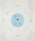 Ed Ruscha, The Fan and its Surroundings, from The Global Edition series, 1982, Lithograph in colours, on Rives BFK paper, with full margins,