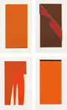 Blinky Palermo, Miniaturen II, 1975, Artist's book comprised of four foil embossings in colours, on watercolour paper, with title page and justification, bound (as issued),