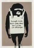 Laugh Now by Banksy, 2003, Screenprint in colours, on wove paper, the full sheet,, sold Jun 2015