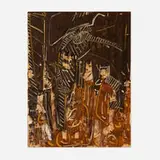 Lee Mullican, Untitled, 1958, mixed media on paper