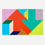 Tony Tasset, Arrow Painting 11, 2015, oil on aluminum