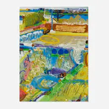 Roland Petersen, Fields of Play, 1960, gouache on paper