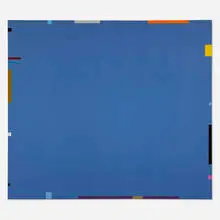 David Simpson, Blue Tract #7, 1975, acrylic on canvas