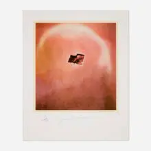 Untitled (Red) (from the Blue Cloud series) by Joe Goode, 1969, lithograph in colors, sold Jan 2025