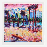 Carlos Almaraz, Echo Park III, 1990, screenprint in colors