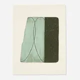 Robert Mangold, Fragment V (from the Fragments portfolio), 1997, lithograph in colors on Twinrocker cream calligraphy