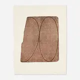 Robert Mangold, Fragment IV (from the Fragments portfolio), 1997, lithograph in colors on Twinrocker cream calligraphy