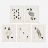 William Wegman, Royal Flush: Clubs, 1998, photolithograph in colors