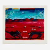 Carlos Almaraz, Greed, 1989, screenprint in colors