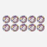 Roy Lichtenstein, Paper plates (set of ten), 1969, screenprint in colors on paper plate
