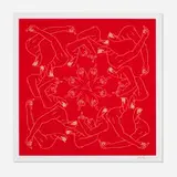 Ai Weiwei, Middle Finger in Red, 2023, screenprint in colors