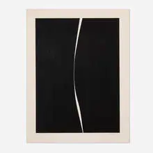 Untitled (Black and White) by Lorser Feitelson, 1971, screenprint, sold Jan 2025