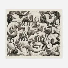 M. C. Escher, Plane Filling II, 1957, lithograph