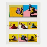 Ken Price, Acrobatic Figurine Cups (from the Figurine Cup series), 1970, lithograph in colors
