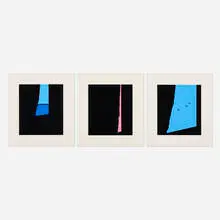 Patrick Caulfield, Three works from the Some Poems of Jules Laforgue portfolio (Edition C), 1973, screenprint in colors