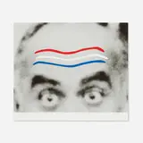 John Baldessari, Raised Eyebrows / Furrowed Foreheads (Red, White, and Blue) (from the Artists for Obama portfolio), 2008, screenprint in colors