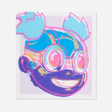 Hebru Brantley, Lilac (Blue and Purple), 2020, screenprint in colors