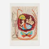 Renaissance (from the Papillons Anciennes portfolio) by Salvador Dalí, 1978, lithograph in colors on Japon, sold Jan 2025